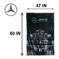 thumbnail image 4 of F1 Mercedes AMG Petronas Official Fleece Blanket | Super Soft Warm Throw with Sherpa Reverse Formula One Design | Perfect For Home Bedroom Sleepovers & Camping | Size 47 x 59”, 4 of 6