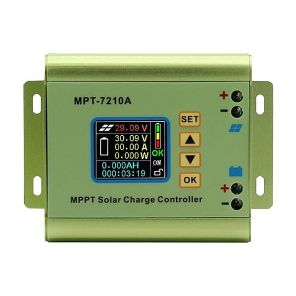 MPT-7210A LCD MPPT Solar Panel Charge Controller Aluminum Alloy For LiPo Battery Output 600W 24V 36V 48V 60V 72V Battery Pack