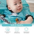thumbnail image 4 of Grabease Baby Silicone Spoon Set for Baby-Led Weaning & First Stage Self-Feeding: Soft, Safe 100% Food-Grade Silicone, Safe for Dishwasher, No BPA/PVC/Latex/Phthalates, Set of 2 (Teal, Gray), 4 of 8