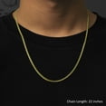thumbnail image 6 of LOVEBLING 10K Yellow Gold 3.5mm Solid Miami Cuban Link Chain Necklace (20"), 6 of 6