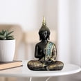 thumbnail image 4 of Estatua de Buda sentado para meditación, Fengshui, dormitorio, sa de estar, de noche, , escritorio, escultura de resina, coche, Baoblaze Estatua de Buda tailandés, 4 of 7