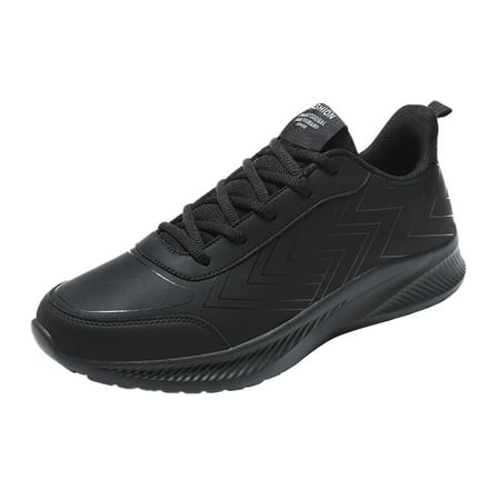 

zuwimk Sneakers For Men Men s Running Shoes Blade Non Slip Fashion Sneakers Breathable Mesh Soft Sole Casual Walking Shoes Black