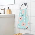 thumbnail image 5 of Floral Flowers on Blue Cotton Face Towels Soft Hand Towel Absorbent Bathroom Towel for Kitchen Hotel Decoration, 5 of 7
