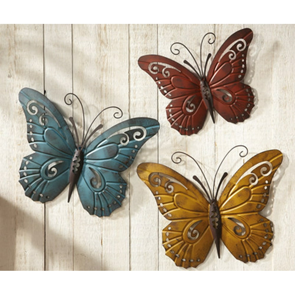 CTD Store Beautiful Metal Wall Sculpture Nature Inspired Butterfly Art