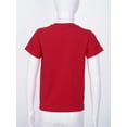 thumbnail image 3 of Jowowha Kids Boys Short Sleeve Solid Color T-shirt Casual Round Neck Classic Tee Top Casual Playwear Red 100, 3 of 7
