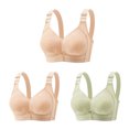 thumbnail image 2 of LLYWEY V Neck Bras for Women Clearance Cotton Underwire Bras Women Ladies Full Coverage Bra Style-660 Women's Plus Double Support Bra Feature Adult Female T-Shirt Sports Bras Yellow 42B, 2 of 9