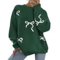 thumbnail image 1 of Suéter Oversized de Punto Grueso con Lazo PRETTYGARDEN para Mujer, 1 of 4