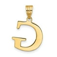 thumbnail image 3 of 14k Yellow Gold Etched Finish Block Letter G Initial Design Pendant, 3 of 4
