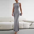 thumbnail image 6 of Enjoytime Dresses for Women Crew Neck Sleeveless Textured Bodycon Maxi Dress Slim Flare Hem Elegant Party Dress, 6 of 8