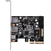 Silver Stone Technologies ECU05 USB 3.1 & 3.0 Pcie Card with External Type C & Internal 19 Pin Connector