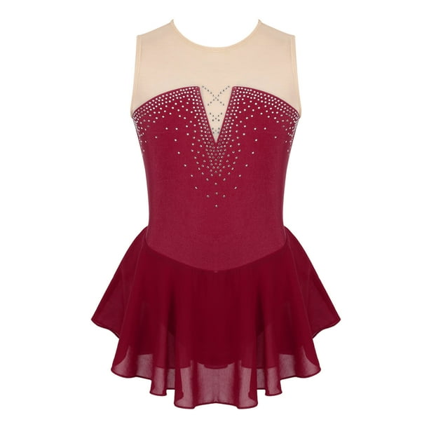 Aislor Kids Girls Figure Ice Skating Suit Roller Skating Skirt Ballet