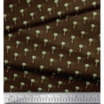 thumbnail image 2 of Soimoi Brown Poly Georgette Fabric Palm Leaves Print Fabric by the Yard 42 Inch Wide, 2 of 3