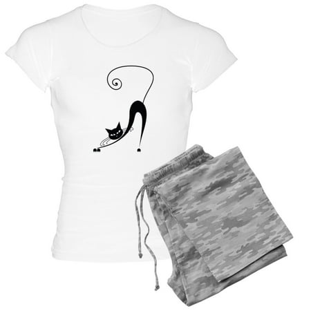 

CafePress - Black Cat - Women s Light Pajamas