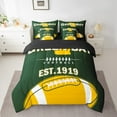 thumbnail image 2 of Erosebridal Rugby Sport Bedding Sets Full Size,Green Bay Comforter Sets with Sheets,American Football City Bed in a Bag Full Size,Ultra Soft Room Decor Reversible,7-Piece, 2 of 7