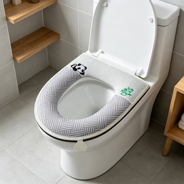 Full Of Ice Sensation Toilet Seat Cushion For All Seasons Thick And Washable Waterproof Seat Cushion With Handle For Household Use