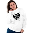 thumbnail image 5 of Cute Love Me More Valentines Heart Women Crewneck Sweatshirt Brisco Brands M, 5 of 6