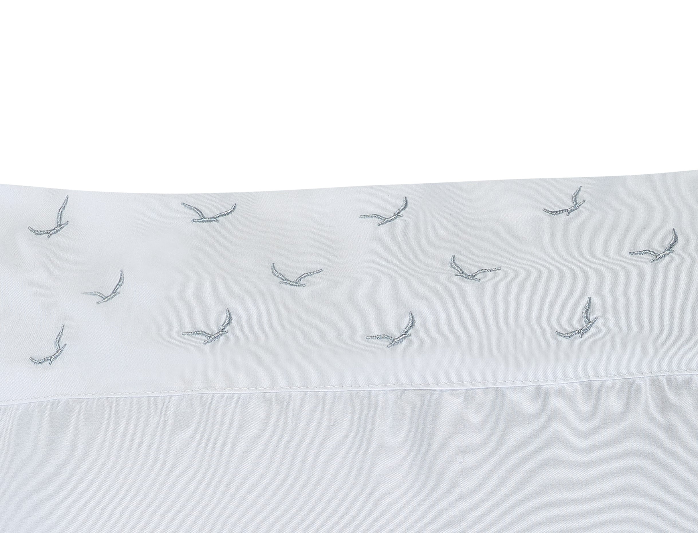 Montego Bay Seagull Embroidered Pillowcase Pair