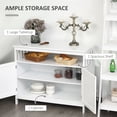 thumbnail image 3 of Table Console Blanche avec Tablette et Armoire / Armoire de Rangement pour Entrée et Salon - 39,4 Pouces L x 16,9 Pouces P MDF Armoire de Bar de Cuisine, 3 of 7