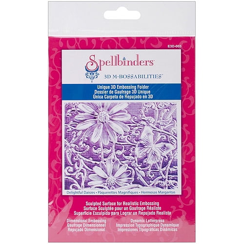 Spellbinders E3D-003 M Bossabilities 3D Delightful Daisies Die Templates Multi-Colored