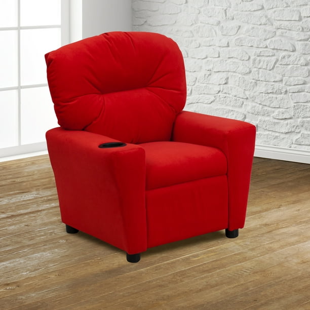 Flash Furniture Standard Vinyl Recliner with Cupholder, Multiple Colors