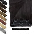 thumbnail image 4 of Benehair THICK Double Weft Human Hair Extensions Clip In Real Remy Full Head 8 Pieces 18 Clips Brown 22inch, 4 of 12