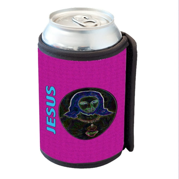 KuzmarK Insulated Drink Can Cooler Hugger - Electric Jesus
