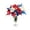 (YY)B, variant on 12.6" 20-Head Patriotic Artificial Violet Bouquet, American Flag Themed Fake Flowers for Independence Day Decor