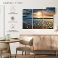 thumbnail image 5 of Elephant Stock Large Sunset Wall Art - Beach Multi Panel Canvas - 57" x 36", 5 of 8