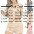 thumbnail image 3 of YUTK Womens Pajamas Set Lounge Sets Short Sleeve Sleepwear Soft Pjs Shorts Set with Pockets Khaki M, 3 of 9
