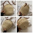 thumbnail image 2 of Bolsa tipo cubo de verano para mujer bandolera tejida con cordón para viaje (beige) Tmvgtek Para Estrenar, 2 of 9