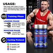 ALLMAX Nutrition Micronized Creatine Monohydrate, Gluten Free & Fast Absorbing 100g, Unflavored, 20 Servings