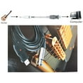 thumbnail image 4 of Teissuly USB Guitar Cable 10Ft,USB Guitar Interface Male to 6.35mm 1/4 inch Gold-Plated TS Mono Plug,Nylon Braid Recording Cable Compatible with Windows Mac OS for Guitar,Bass,Microphones,and More, 4 of 7