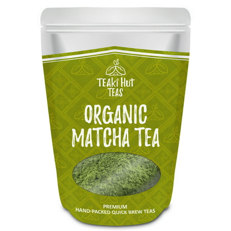 TEAki Hut Organic Matcha Green Tea Powder Culinary Grade 2 oz (50 Servings) - Excellent Weight Loss Benefits - More Antioxidants than Green Tea