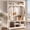 White, variant on OMCMUU 66.9" Hall Tree with Shoe Storage, Freestanding Coat Rack with 5 Hooks and 4 Cubbies, Entryway Bench for Bedroom Living Room (White)