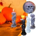 thumbnail image 3 of Skeleton Candle, Soy Candle, Halloween Spooky Gifts for Women, Long Burning 8 Hours, Natural Soy Wax Candle Holder, 3 of 5
