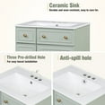 thumbnail image 6 of 24-Inch Bathroom Vanity Cabinet with Ceramic Sink, 2 Drawers, 1 Door, 6 of 10