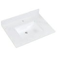 thumbnail image 1 of Dessus de Meuble-Lavabo en Pierre Composite de 31 Po, Blanc, avec Lavabo Simple Blanc, 1 of 6