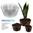 thumbnail image 4 of Pretyzoom 15pcs Clear Plastic Planter Liners Water Catcher Trays for Hanging Baskets and Flowerpots, 4 of 5
