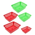 thumbnail image 1 of YSNOOWE 5Pack Assorted Color Rectangular PE Storage Baskets For Home Use, 1 of 8