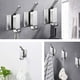 thumbnail image 4 of Gancho de pared para baño,Gancho para toallas,Gancho adhesivo,Gancho de puerta doble,Ganchos adhesivos,Gancho de pared,Baño de acero inoxidable,Acero inoxidable para baño,Gancho para toallas Blanco 5, 4 of 5