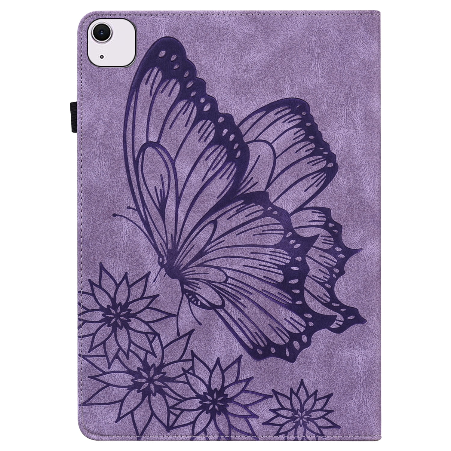 Dteck Butterfly Pattern Case for iPad Air 13 inch 2025/2024,Magnetic PU Leather Smart Auto Wake/Sleep Folio Stand Case Card Slot Pencil Holder Cover for iPad Air 13-in. M3/M2,Purple