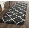 thumbnail image 2 of Safavieh Belize Shag 2'3" X 7' Power Loomed Rug in Charcoal and Ivory, 2 of 3