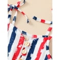 thumbnail image 5 of Hirigin 4th of July Toddler Girl Outfit Stars Stripe Flag Tie-Up Romper Overall Shorts 12M 18M 2T 3T 4T 5T Girls Fourth of July Clothes, 5 of 8