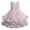 Pink, variant on Toddler Kids Girls Floral Formal Princess Party Tulle Tiered Full Dress