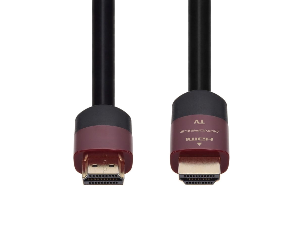 Monoprice HDMI Cable - 75 Feet - Black | High Speed, Active Chipset, 4k@24Hz, 10.2Gbps, 24AWG, YUV 4:2:0, CL2 - Cabernet Ultra Series