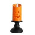 thumbnail image 2 of Candle Light Pumpkin Shape LED Light Light Flameless Flameless Decoration Desktop Lamp for Halloween, 1pc, 2 of 6