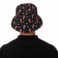 thumbnail image 5 of Cute Mushrooms And Leaves Pattern Bucket Hat Foldable Fisherman Outdoor Summer Camping Travel Hiking Caps for Men Women, 5 of 7