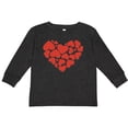 thumbnail image 3 of Inktastic Love, Hearts, Red Hearts, Valentine's Day Girls Long Sleeve Toddler T-Shirt, 3 of 5