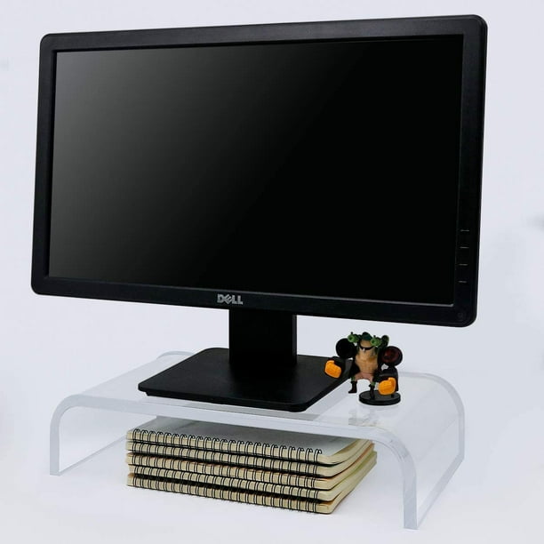 Clear Acrylic Computer Monitor Stand Holder Heavy Duty Monitor