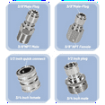 thumbnail image 3 of 10Pack Pressure Washer Quick Connect Fittings, M22-14mm Swivel to 3/8inch Quick Connect Kit, 3 of 5